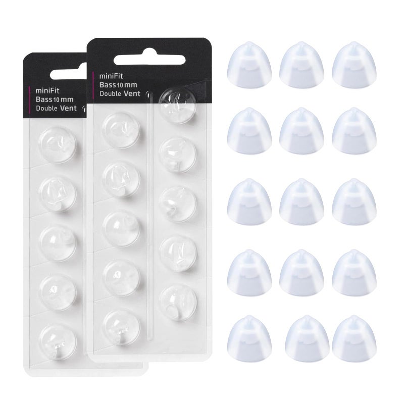 20 Pcs Hearing Aid Domes for Oticon Replacements 8mm Domes Double Vent Hearing Aid Domes Silicone Ear Tips Hearing Aid Accessories Compatible with Oticon Minifit